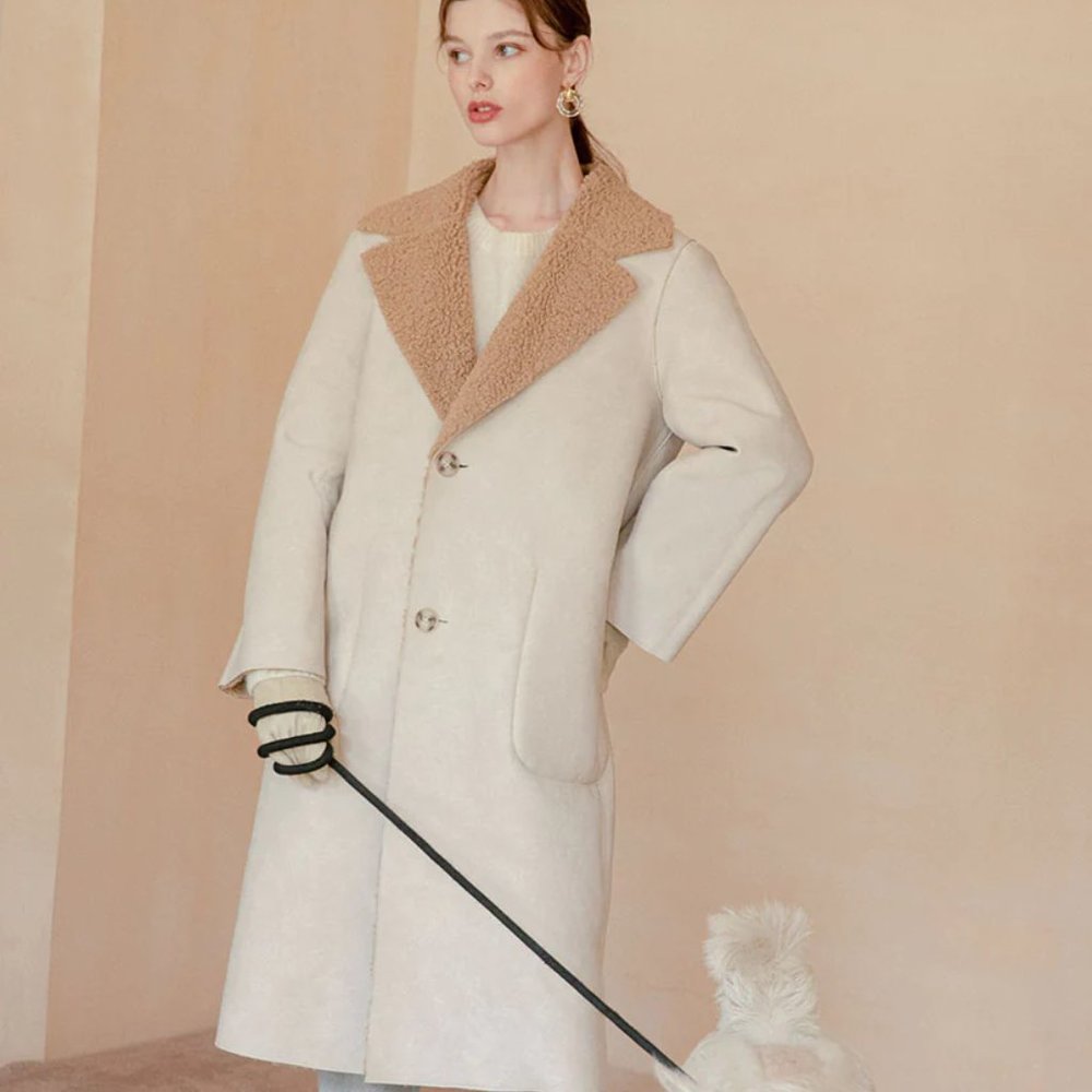 NWT Petite Studio Sienna Reversible Coat - Camel & Ivory